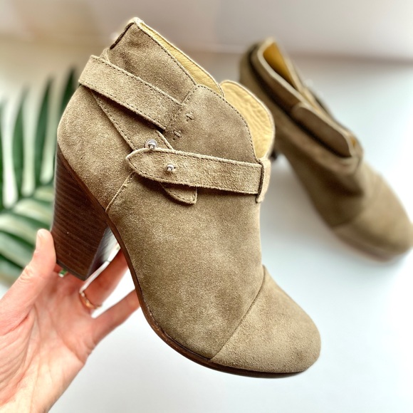 rag & bone Shoes - Rag & Bone Harrow Booties Taupe Suede Size 8.5